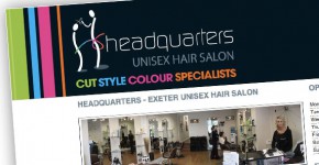 Headquarters Exeter website design by Bay12